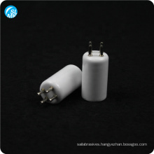 white glazed UV lamp cap alumina parts 95 al2o3 for lamps